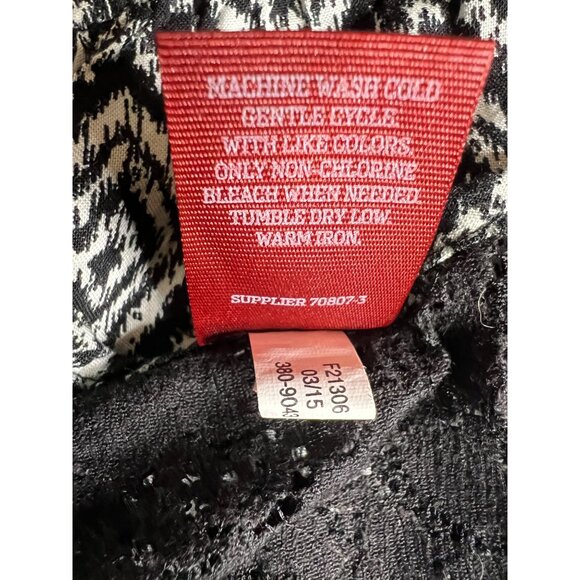 Arizona jeans jumpsuit size 10 black white geometric summer casual at leisure - Picture 9 of 10